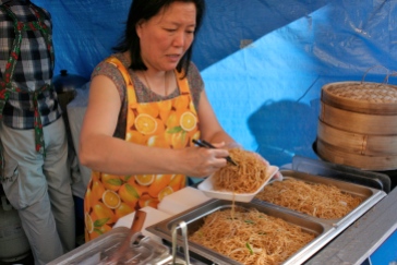 Serving Hong Kong-style noodles